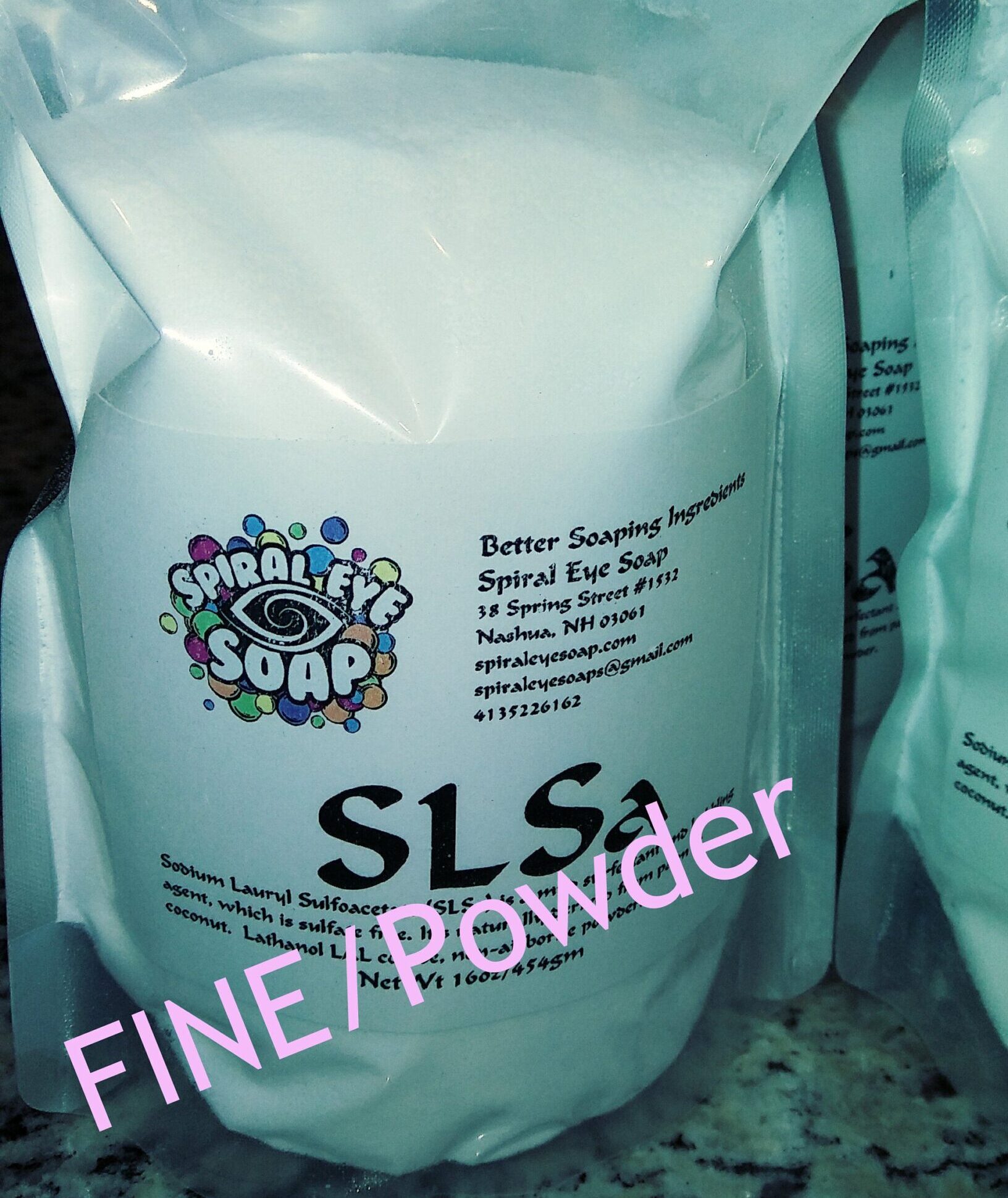 1.7 Pound Slsa Powder for Making Bath Bombs, Premium Slsa Sodium Lauryl Sulfoacetate Powder, Amazing Bubbles, Gentle on Skin, Suitable for Making